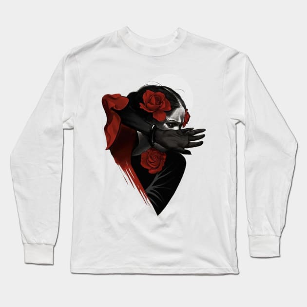 Rose Woman Long Sleeve T-Shirt by cwtu26